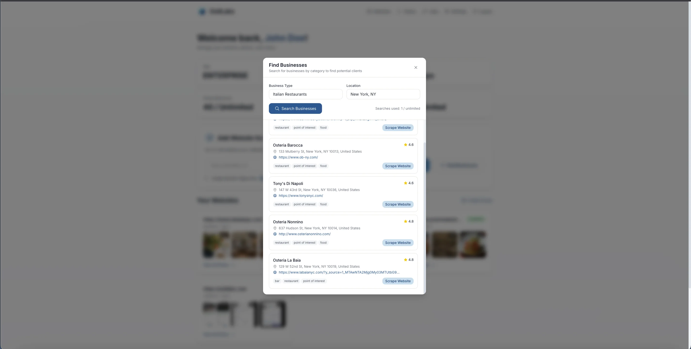 Business Search - Find businesses by category and location
